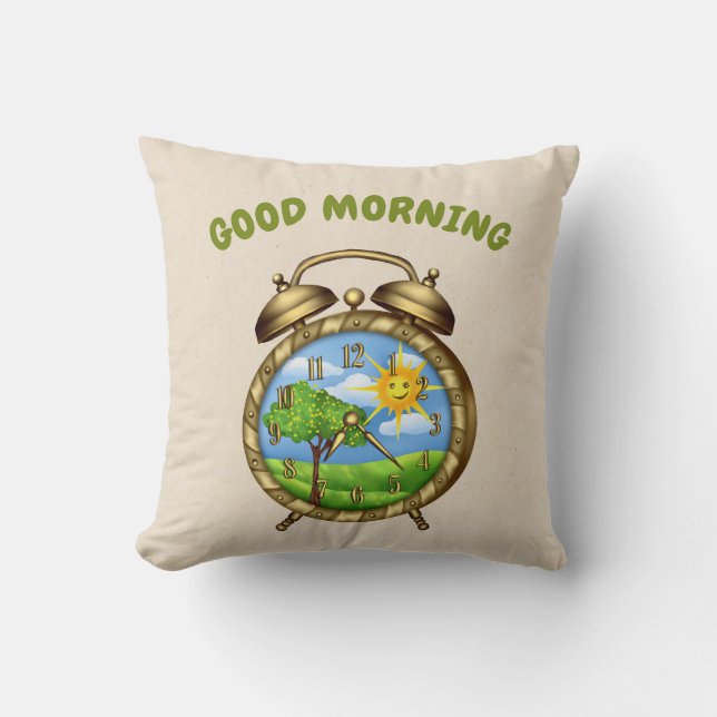Country Kitchen Clock Pillow (Front)