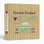 Country Kitchen Collection Baking Recipe Cookbook 3 Ring Binder at Zazzle