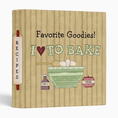 Country Kitchen Collection Baking Recipe Cookbook 3 Ring Binder