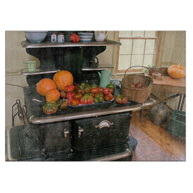 Country Kitchen Glass Cutting Board (Front)