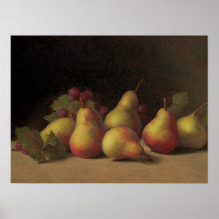 Country kitchen pears - still life painting  poster