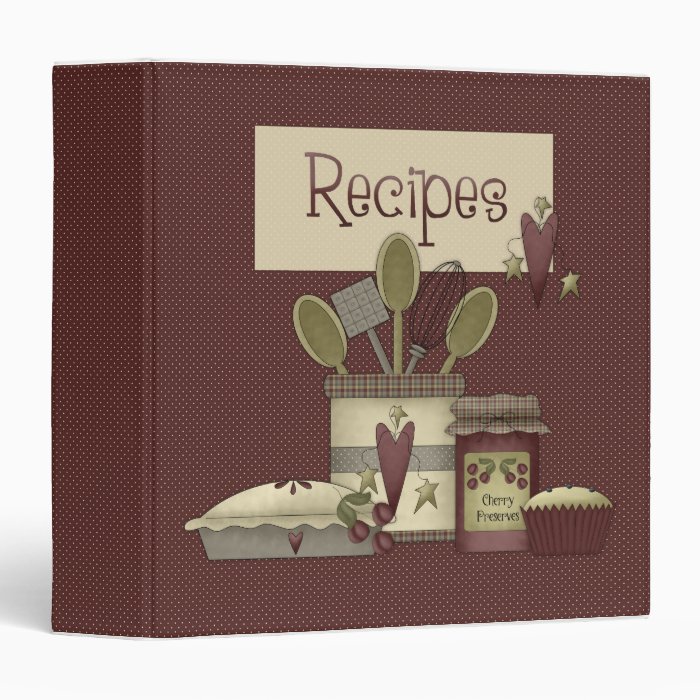 Country Kitchen · Recipe Binder Zazzle