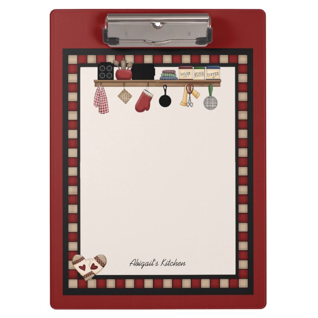 Country Kitchen Recipe Clipboard (Front)
