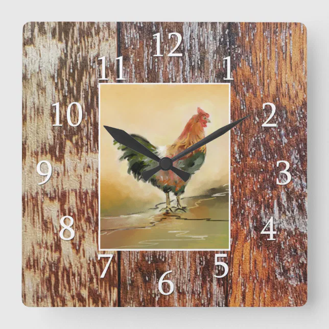 Country Kitchen Rooster Rustic Wood Farmhouse Square Wall Clock Zazzle   Country Kitchen Rooster Rustic Wood Farmhouse Square Wall Clock R3db53a8be72e4dc9bef7ba6c391bd31b S0y4t 8byvr 644.webp