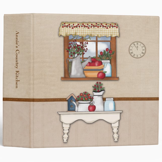 Country Kitchen Scene Binder (Front/Spine)