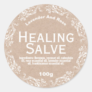 Country Kraft And Lace Herbal Balm Salve Labels