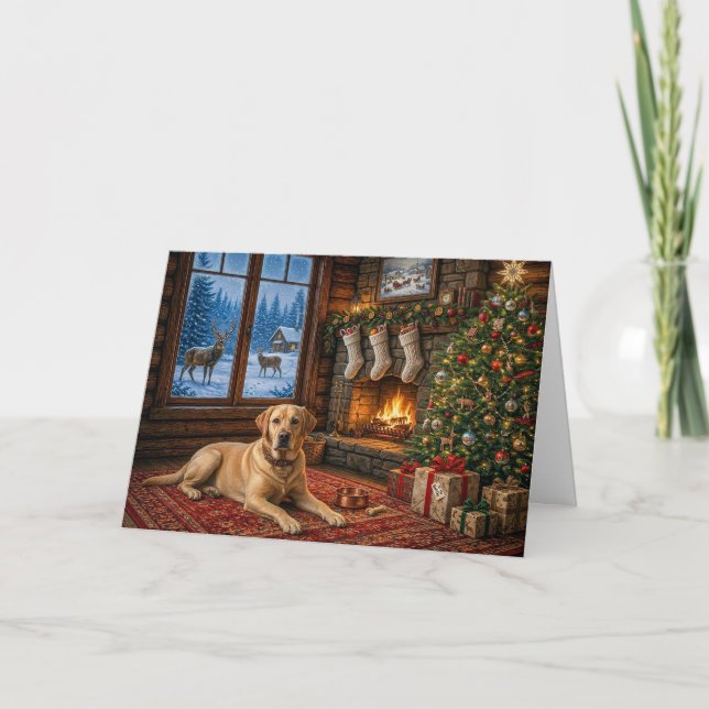 Country Labrador Retriever Holiday Card  (Front)