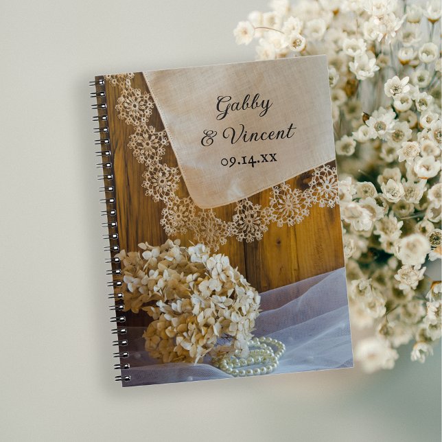 Country Lace and Flowers Barn Wedding Notebook (Creator Uploaded)