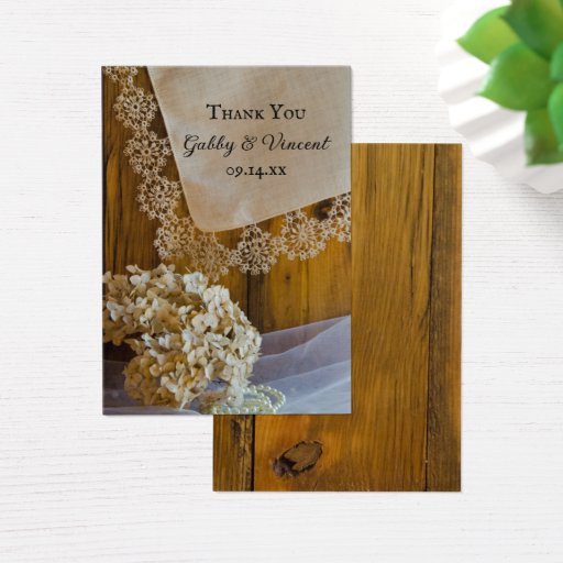 Customizable Country Lace Wedding Favor Tags Business Card Templates