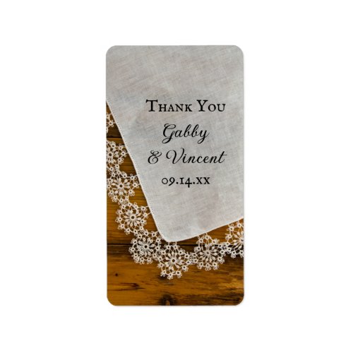 Country Lace Barn Wedding Thank You Favor Tag