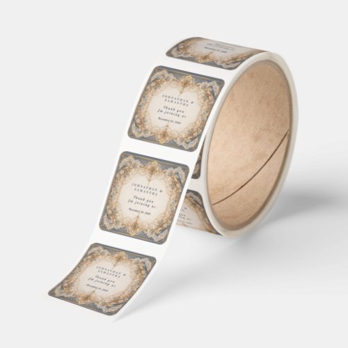 Country lace vintage doiley theme  square sticker