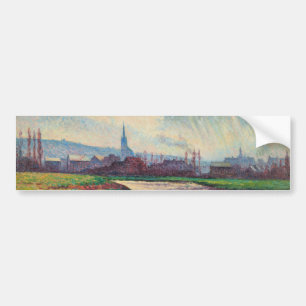 Country Landscape with River (by Maximilien Luce) Bumper Sticker
