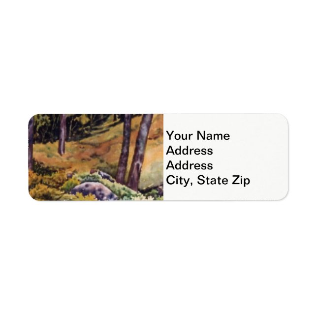 Country landscapes and scenic country woods field. label (Front)