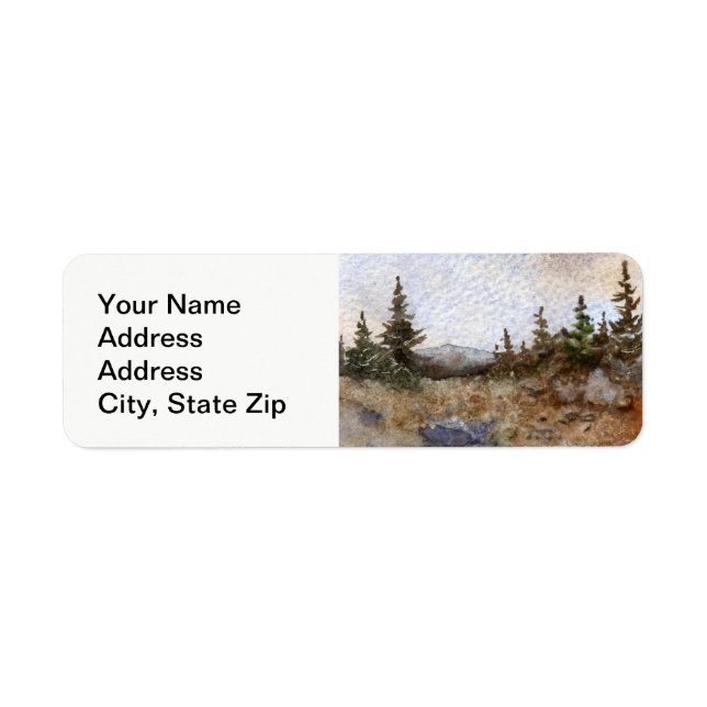 Country landscapes and scenic views pines, clouds. label (Front)