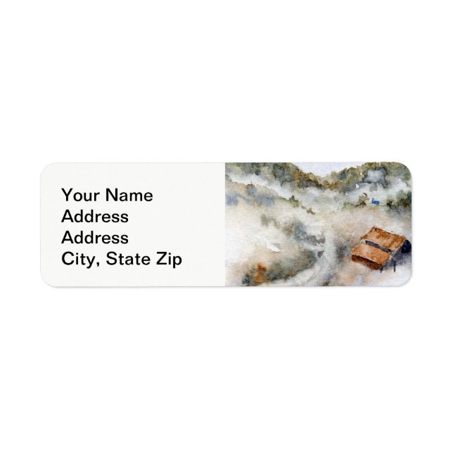 Country landscapes and scenic views rising fog. label (Front)