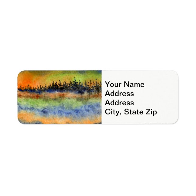 Country landscapes and scenic views sunset trees. label (Front)