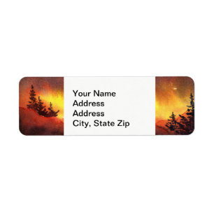 Country landscapes scenic views pine tree cliff. label