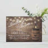 Country Lantern & Wine Barrel Bridal Shower Invitation (Standing Front)
