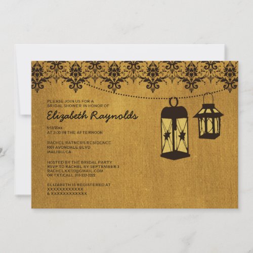 Country Lanterns Bridal Shower Invitations