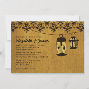 Country Lanterns Wedding Invitations