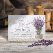 Country Lavender Floral Mason Jar Bridal Shower Invitation at Zazzle
