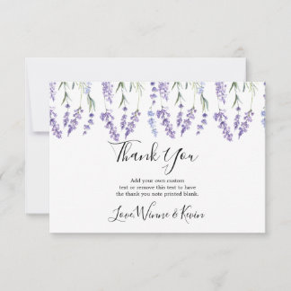 Country Lavender Thank You Cards
