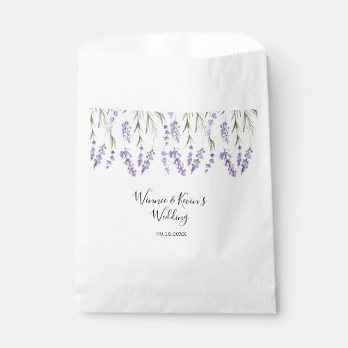 Country Lavender Wedding Favor Bag