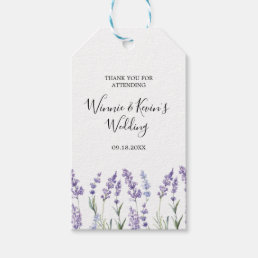 Country Lavender Wedding Gift Tags