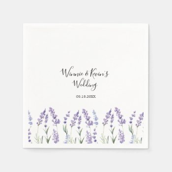 Country Lavender Wedding Napkins by MetroEvents at Zazzle