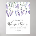 Country Lavender Wedding Sign at Zazzle