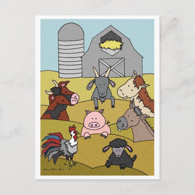 Country Life 8-Baby Shower Invitation Postcard (Front)