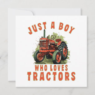 Country Life Boy who loves tractors