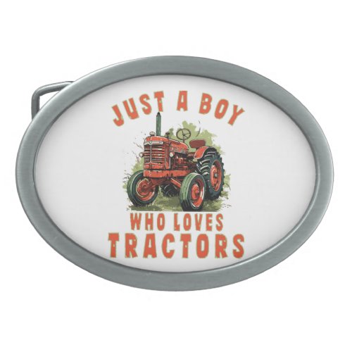 Country Life Boy who loves tractors Belt Buckle
