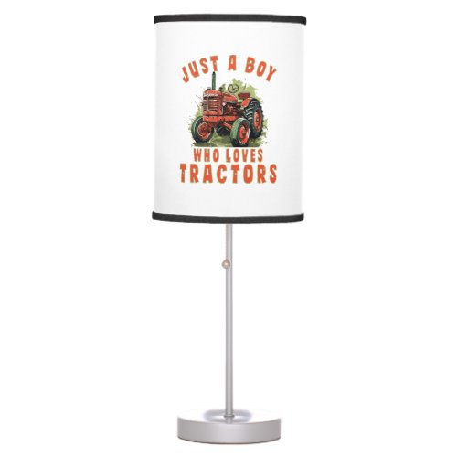 Country Life Boy who loves tractors Table Lamp