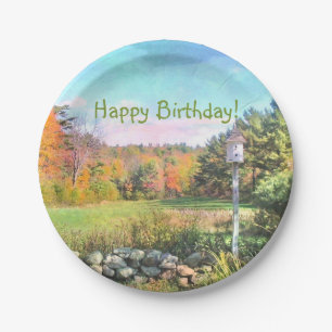 Country Life Happy Birthday Paper Plates