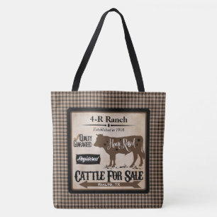 Country Life Ranch-Style Personalized Tote Bag