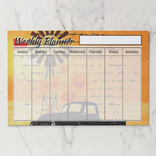 Country life weekly planner sheets paper pad