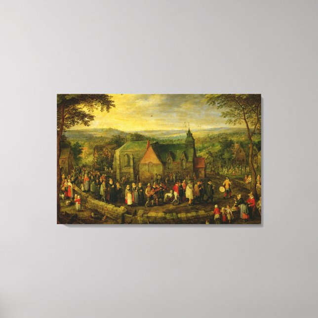 Country Life with a Wedding Scene Canvas Print (Front)