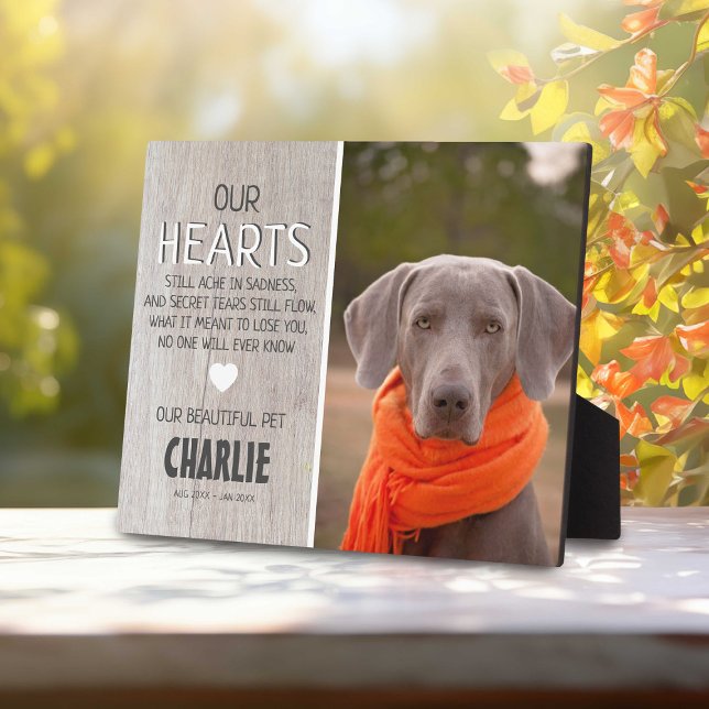 Country Light Rustic Wood | Pet Photo Memorial Plaque (Creator Uploaded)