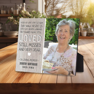 Country Light Rustic Wood Photo Memorial Plaque