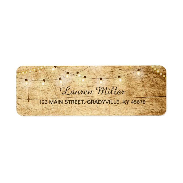 Country Lights address label small size (Front)