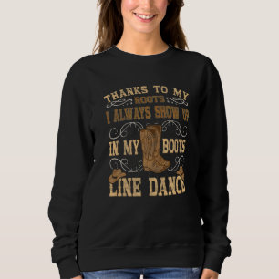 Country Line Dance Apperal Woman Cowgirl Boots Lin Sweatshirt