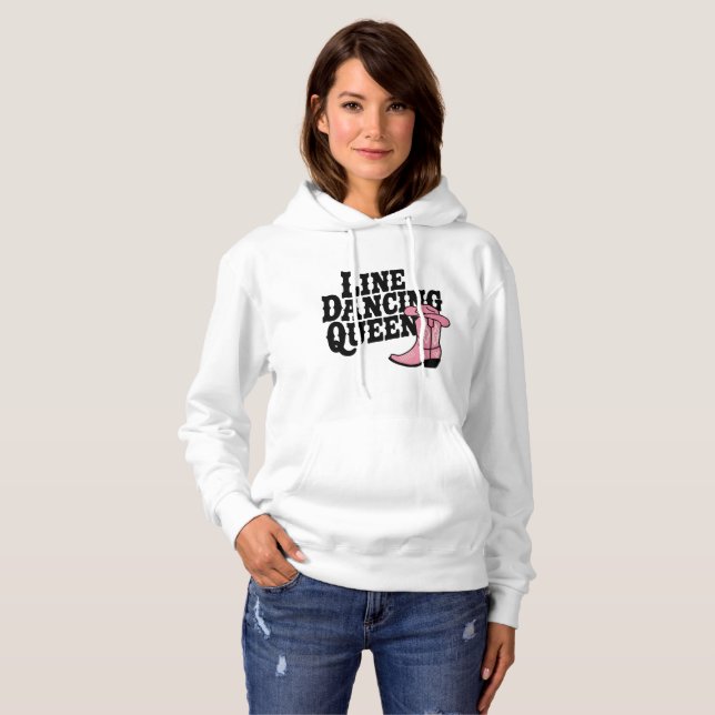 Country Line Dancing Queen Cowgirl Boots Western  Hoodie (Front Full)