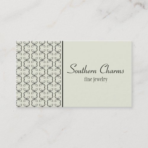 Country Lines Business Card, Ivory