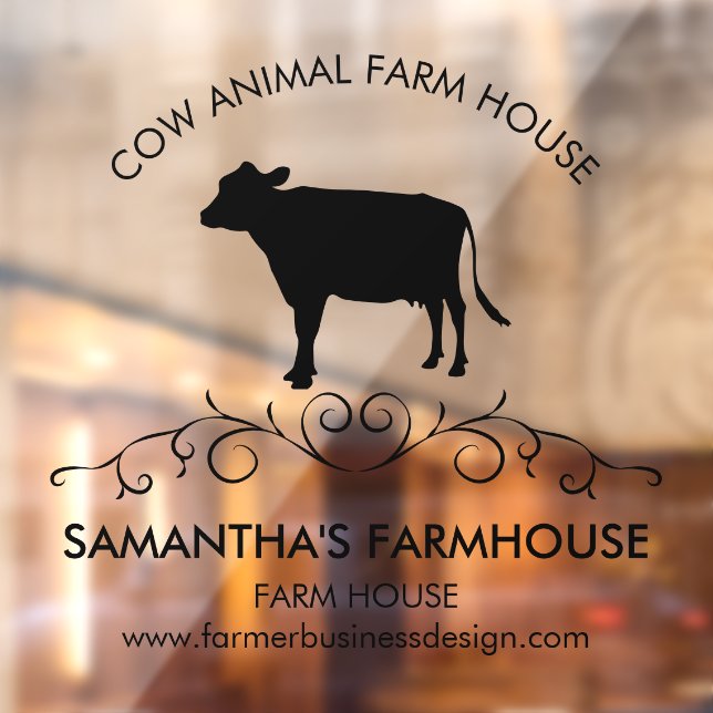 country living Farm Cow Silhouette Window Cling (Sheet 2)