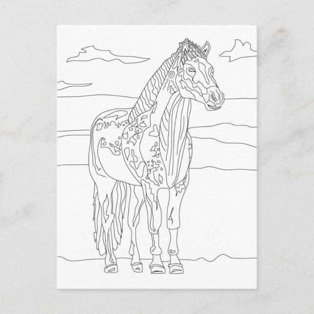 Country Living Horse Postcard (Front)