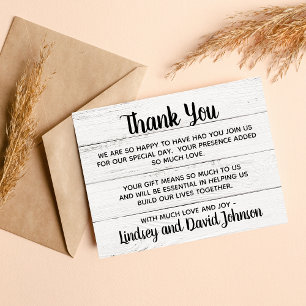 Country Love Western Rustic Thank You Note Card