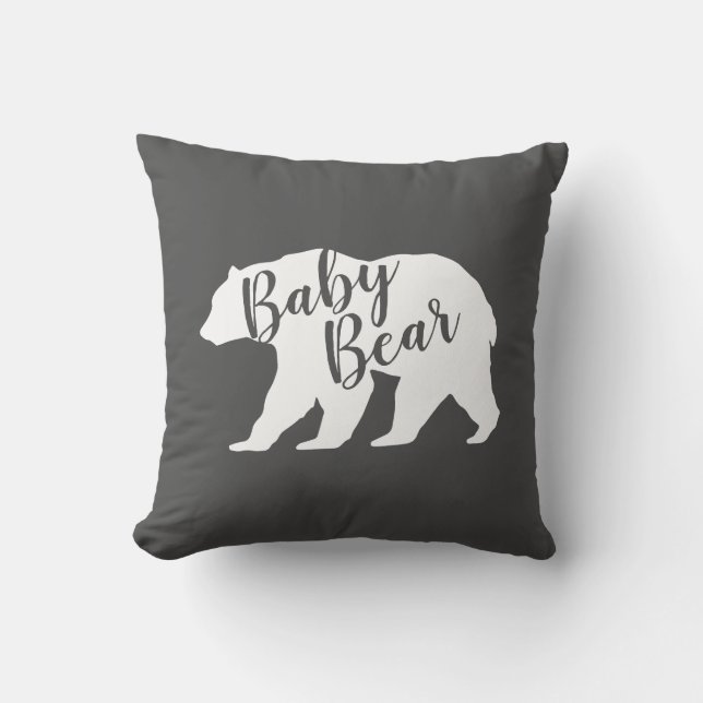 Country Mama Bear Baby Shower Girl Pink Throw Pillow (Front)