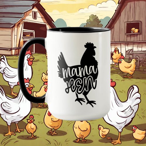 Country Mama hen word art Mug