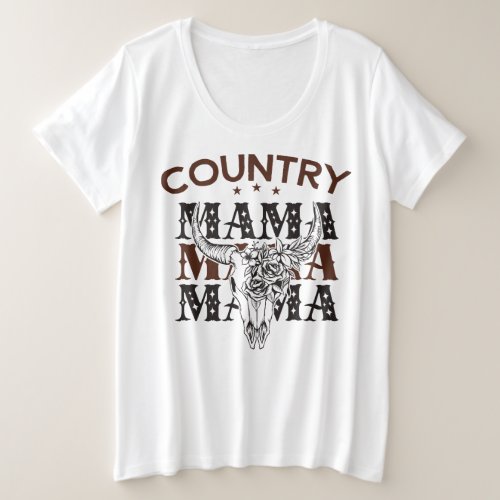 Country Mama Western Mom Plus Size T_Shirt